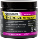 BODi Energize Pre Workout Powder - Beta-Alanine, Quercetin & Low-Dose Caffeine Formula for Enhanced Energy & Focus, Incrementar el Suplemento de Energía y Resistencia, Berry mixto, 40 Servings