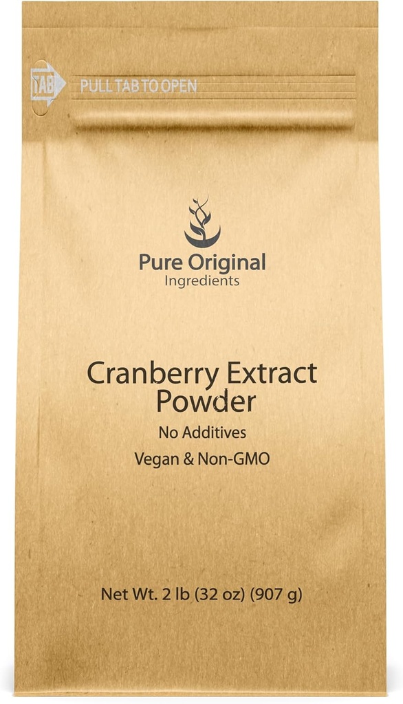 PURE ORIGINAL INGREDIENTES Extracto de arándano, libre de gluten, Suplemento herbal (2 libras)