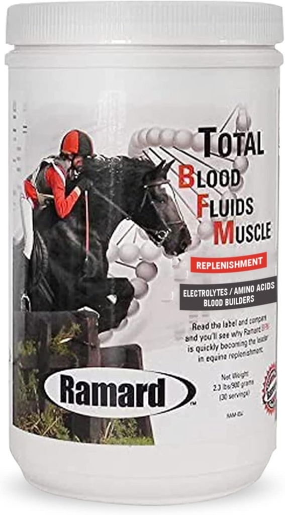 Ramard Muscle Builder " Blood Replenishment for Race Horses - Equine Electrolytes, Blood Builder, Muscle Up, Probiotics - High-Performance Powder Supplements - 2.3 lbs Jar (Tamaño: 2.3 lbs)