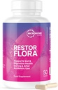 Microbioma Laboratorios Restorflora Probióticos para la Salud Digestiva - Suplementos de Salud Gut con Probióticos de Acción Dual para Mujeres, Hombres y Niños 5+ - Apoyo Bowel Regularidad & Immune Función (60 cápsulas)