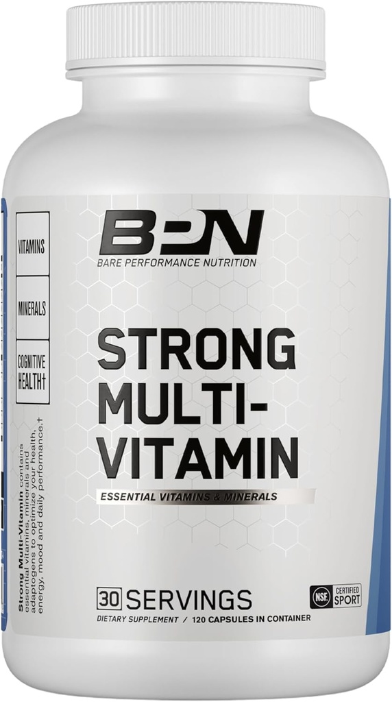 BARE PERFORMANCE NUTRITION, BPN Strong Multi-Vitamin, Foundational Health, Mood mejorado y sueño, Adaptogens, Mejor salud cognitiva
