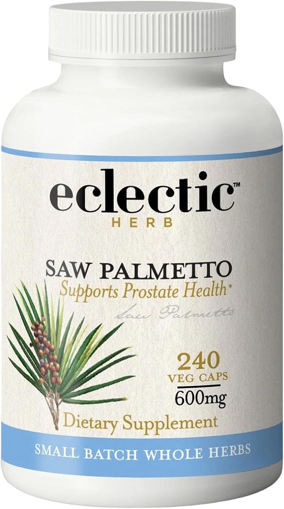 ECLECTIC INSTITUTE Fresh Freeze-Dried Saw Palmetto - 600 mg - 240 cápsulas vegetarianas