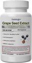Extracto de semillas de uva superior, 400 mg, 120 cápsulas vegetales, 95% de polifenoles, alto contenido antioxidante, flujo sanguíneo saludable, soporta sistema inmunológico y salud cerebral