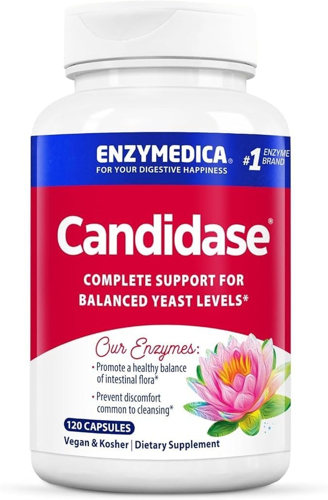 Enzymedica, Candidase, Enzymes para la limpieza suave, Gut Health, 120 Conde