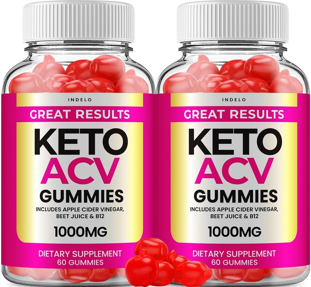 (2 Pack) Grandes resultados Keto ACV Gummies - Fórmula avanzada Grandes resultados Keto más ACV Gummies Apple Sider Vinegar Grandes resultados ACV Gummies Dietary Comentarios Suplemento (120 Gummies)