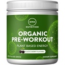 MRM Nutrición Orgánica Pre-Workout Powder  Black Cherry Flavored ← Superfoods + 150mg Natural Caffeine + adaptogens ANTE Clean Energy + Focus Previous Healthy Blood Flow ← Vegan + Non-GMO TEN 20 Servings