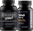 Nugenix Essentials Shilajit y Total-T Testosterone Booster para Hombres