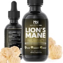 Lions Mane Mushroom Suplemento - Organic Lions Mane Extract for Brain Health, Memory, Focus &amp; Immune Support - Nootropic Vegan Liquid Tincture - Made in USA - 4 Fl Oz