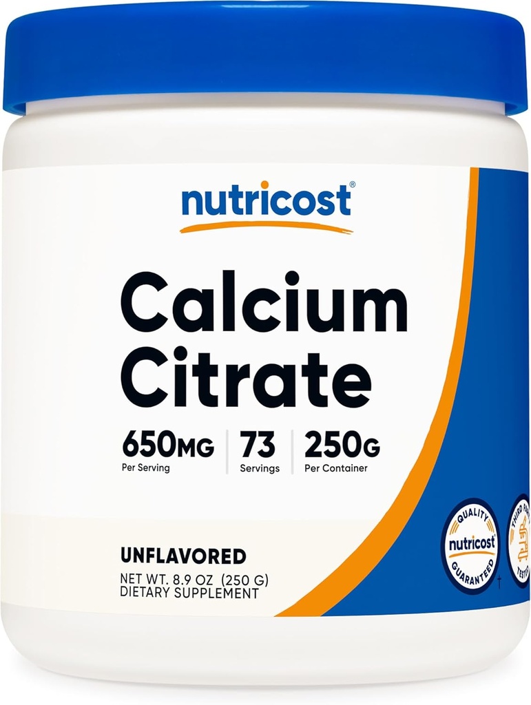 Nutricost Calcium Citrate Powder (250 gramos) Desarrollado