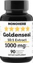 MONOHERB Goldenseal Extract 1000 mg - 90 cápsulas vegetarianas
