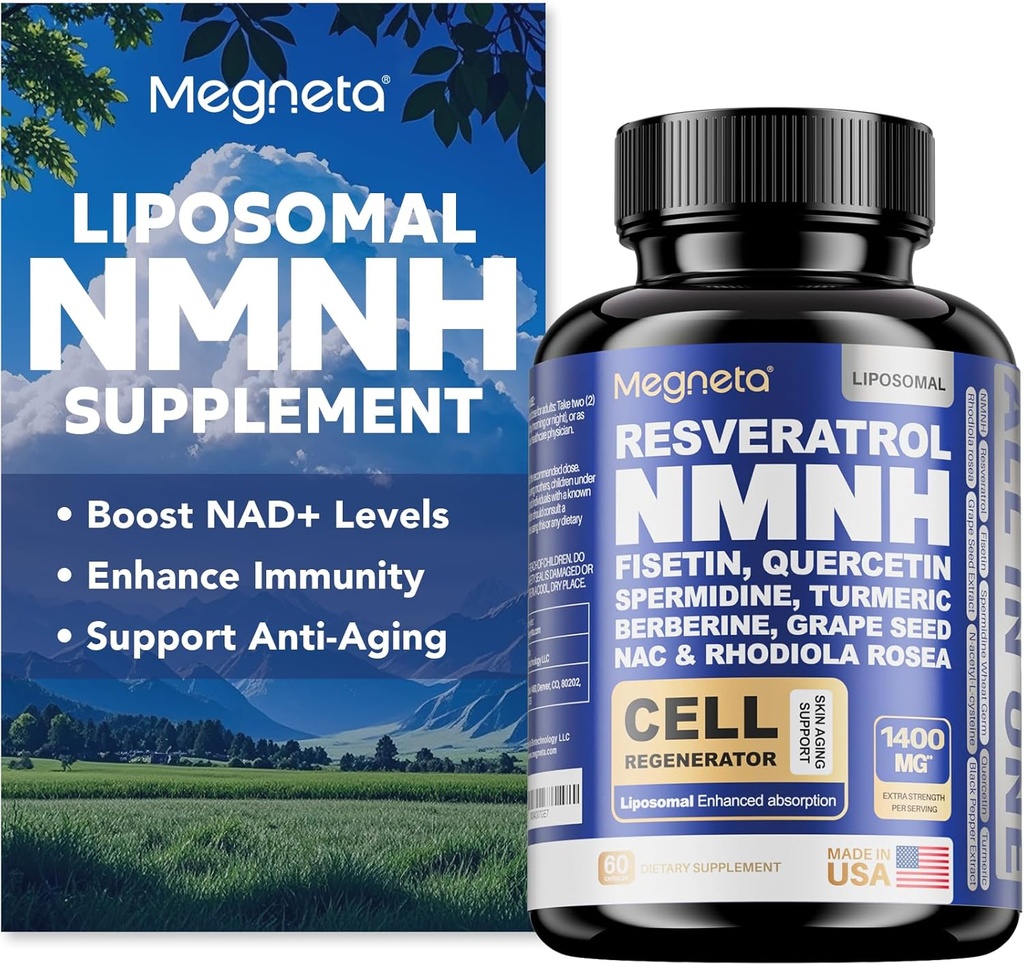 NMNH Suplemento - 500mg Por Serving, Boosts NAD+ Levels, NAD Supplement Supports Immune Health & Anti-Aging, 60 Capsules