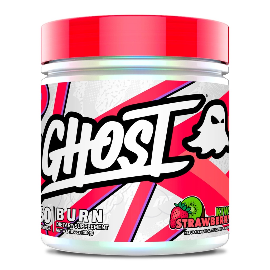 GHOST Burn Weight Management Powder, Kiwi Strawberry (60 Servings) - Metabolism & Energy Support Supplement for Men &amp; Women - Natural Caffeine, L-Carnitine &amp; L-Tyrosine - Soy &amp; Sugar-Free, Vegan