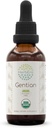 Gentian B60 Extracto herbario libre de alcohol Tintura, gotas líquidas concentradas Natural USDA Organic Gentian (Gentiana Lutea) Root seco (2 fl oz)
