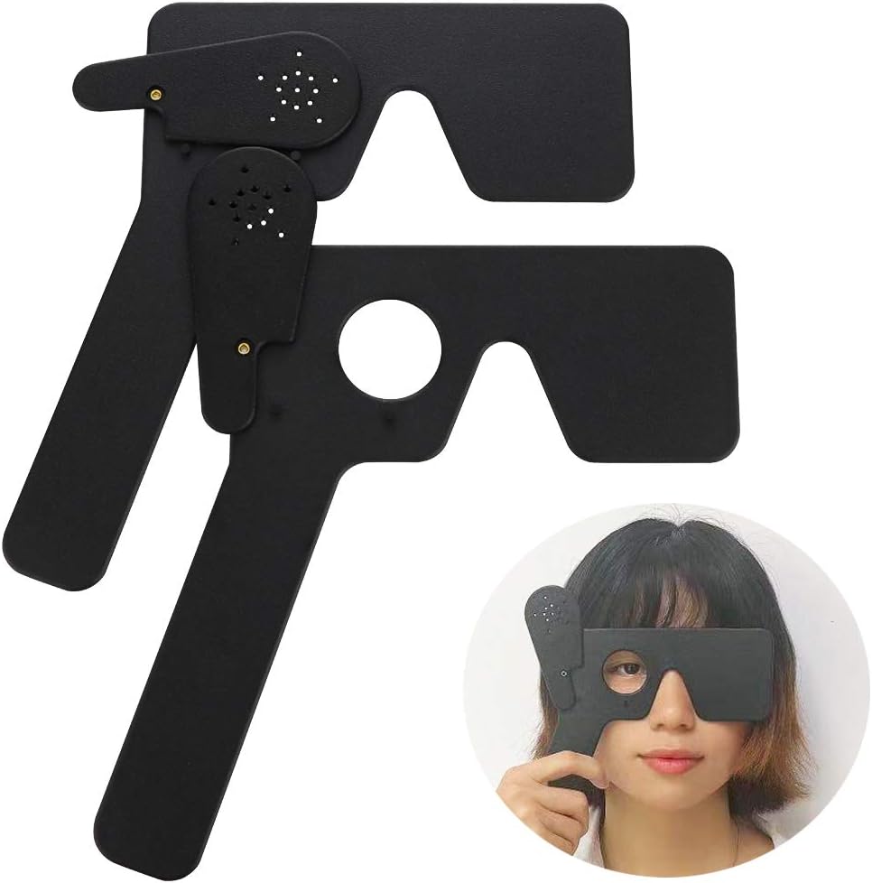 2 Pack Ocluidor Ocular Oftalmológico para Oftalmólogos, Optometristas y Ortoptistas Exam Tool (Black)