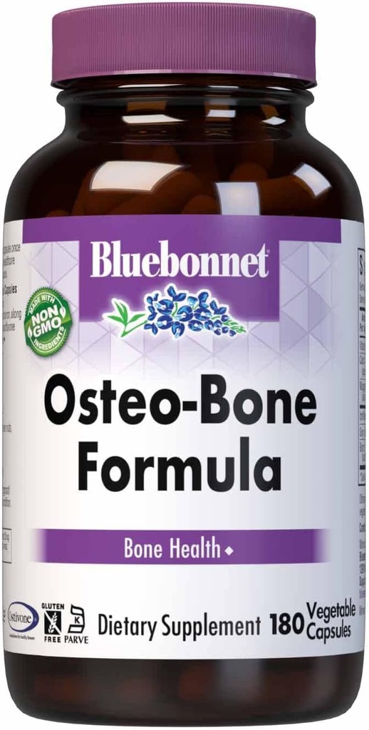 BlueBonnet Osteo-Bone Fórmula Vegetarian Capsules, 180 Conde