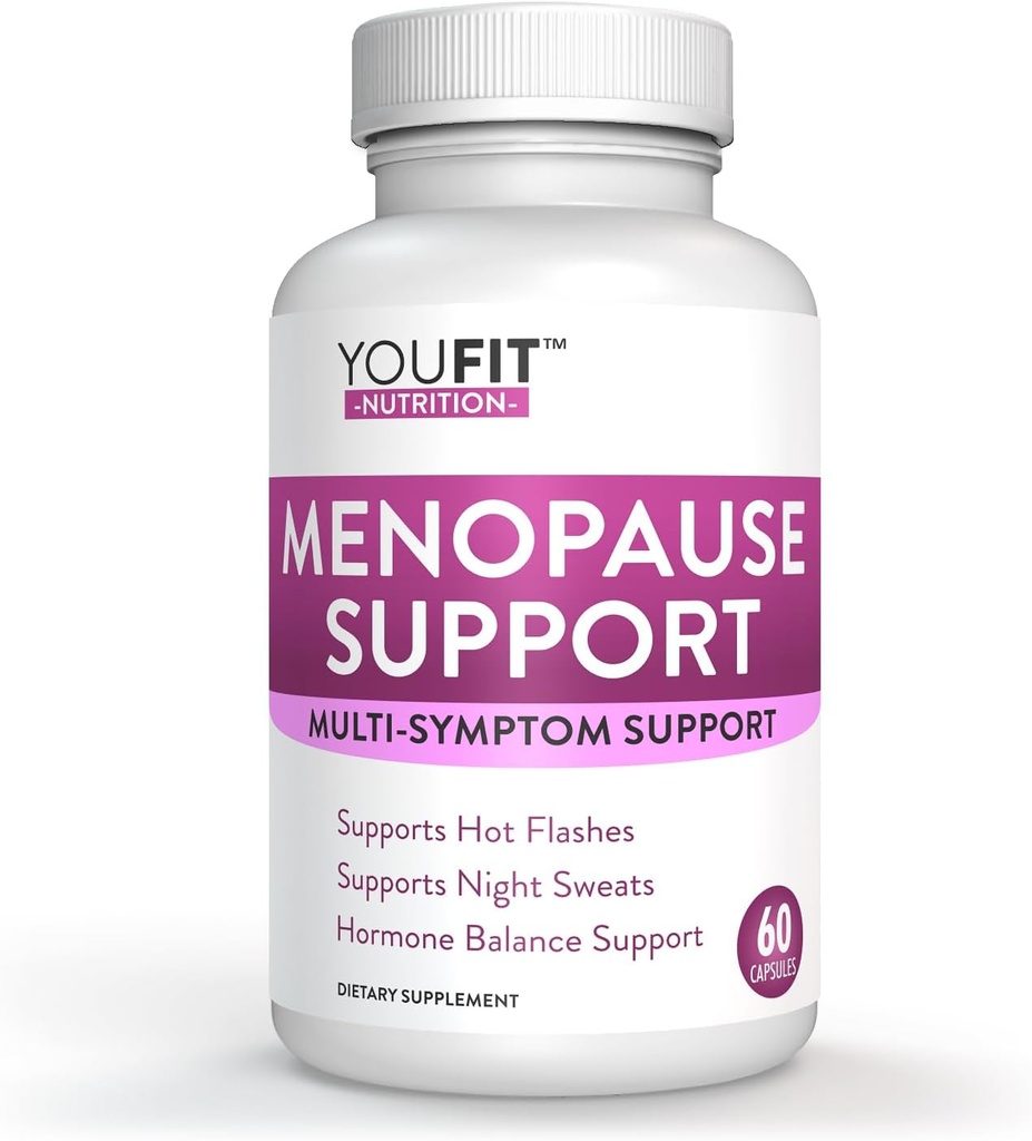 Las cápsulas de alivio de la menopausia para las mujeres - Suplementos de la menopausia natural para las mujeres - Soporte completo del día y de la noche - reduce los flashes calientes, estrés, sudaderas nocturnas - 30 servicios