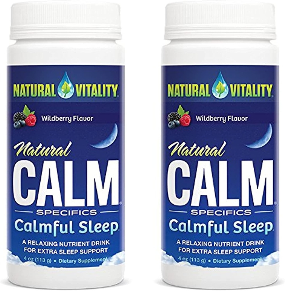 Natural Vitality Natural Calma Específicas sueño calmante (Wildberry Flavor), 2 Pack