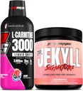 PROSUPPS L-Carnitine 3000 Stimulant Free Liquid Shots (Berry) Dr. Jekyll Signature Intense Focus, Energy &amp; Pumps Pre-Workout Powder (Strawberry) Bundle