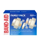 Bandejas adhesivas de la marca Bandages Family Variety Pack, Sheer &amp; Clear Flexible Sterile Bandages para primeros auxilios Cuidado de la herida para cortes menores " Scrapes, tamaños surtidos, 280 ct