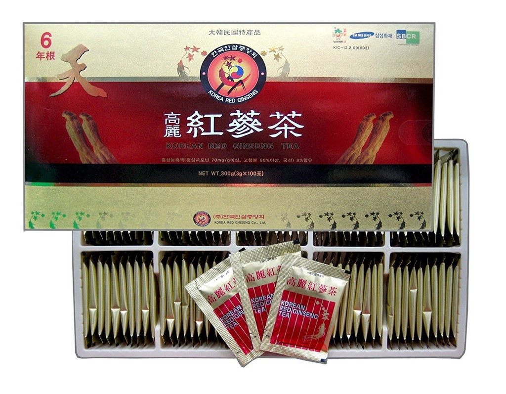 TG153 Coreano Red Ginseng Instant Tea 3g x 100 Sachet,Coffee Alternative, Coreano Red Ginseng raíz extracto dulce té