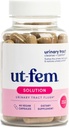 Solución UT-Fem - Flush Urinary Tract de acción rápida para las mujeres, Proactive UTI Support, Promotes Cleansing & Comfort, Clinical-Strength D-Mannose, Cranberry, and Natural Ingredients - 60 cápsulas Vegan