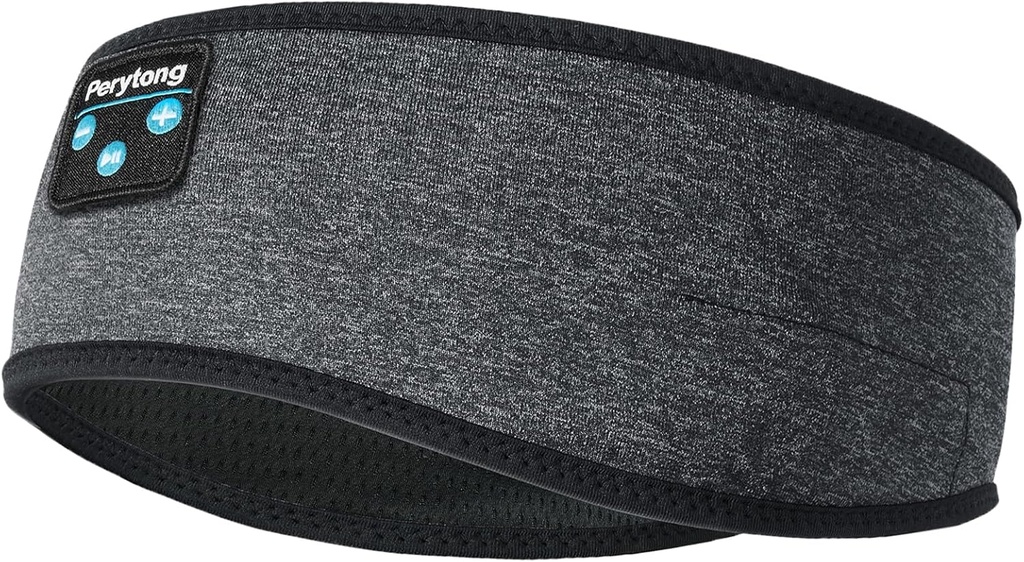 Perytong Sleep Headphones, Wireless Headphones Bluetooth Headband, Sleeping Earphones for Side Sleeper, Elastic Music Sleep Headband, ASMR Wireless Eye Mask Tech Gadgets Gifts for Men Women