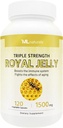 ML Naturals Royal Jelly 1500mg 120 Vegetable Capsules, Equivalent with 6% (27mg) 10-HDA. Freeze-Dried, Gluten Free, NSF-Certified & cGMP-Compliant