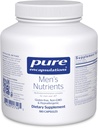 Encapsulaciones puras Nutrientes masculinos - Suplemento Mineral multivitamínico para apoyar la energía, la resistencia y la resistencia en hombres Más de 40* - con vitamina D, vitamina C " minerales de rastros - 180 cápsulas