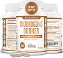 Puramente Optimal Thermogenic Fat Burner for Women - Advanced Metabolism Support & Energy Booster - Natural Ingredients, Vegan-Friendly, Non-GMO - 60 cápsulas