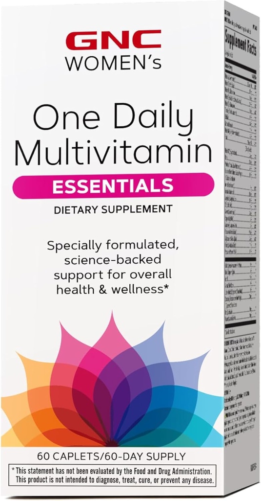 GNC Women's One Daily Multivitamin, Science-Backed Support for Global Health and Wellness, 60 Count