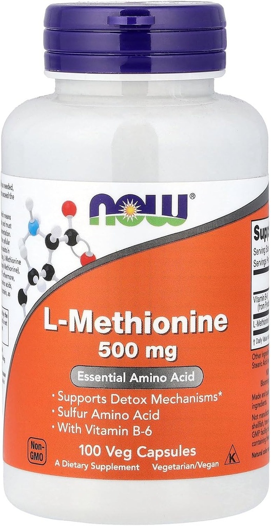 AHORA Alimentos L-Metionina 500 mg 100 cápsulas
