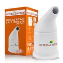 SOLUCIÓN NATURAL Inhalador de sal de cerámica con 2 Rellenos de sal rosa Himalaya, Limpia el sistema respiratorio, Congestión Respiratoria Alivio, Inhalador para Asma Blanco 1 Conde