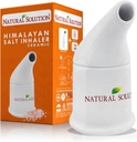 SOLUCIÓN NATURAL Inhalador de sal de cerámica con 2 Rellenos de sal rosa Himalaya, Limpia el sistema respiratorio, Congestión Respiratoria Alivio, Inhalador para Asma Blanco 1 Conde