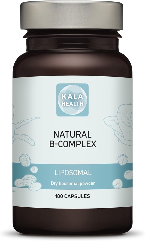 Natural Liposomal B Complejo cápsulas con todas las 6 vitaminas B importantes (180)