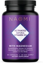 NAOMI Activated Vitamin D3 5000 IU (125 mcg) Suplemento con Magnesio para Huesos Fuertes, Dientes, Muscle, Immune y Mood Support, Non-GMO, Gluten Free, 60 Veggie Caps, 30 Day Supply