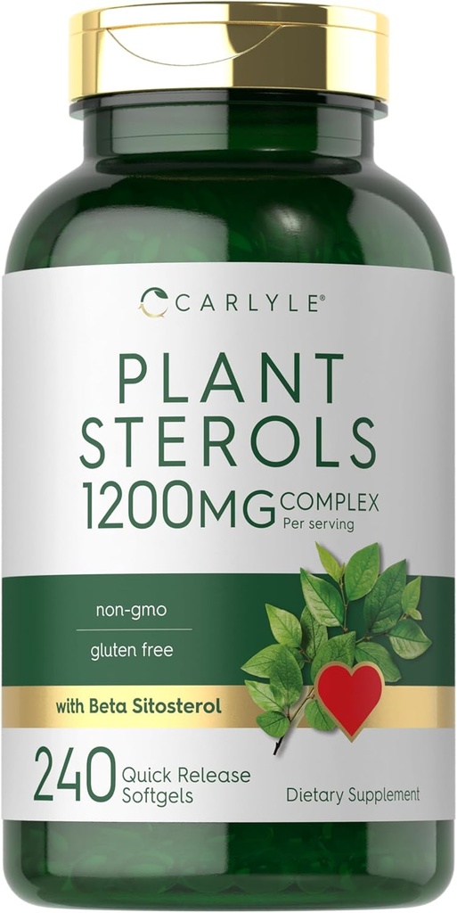 Carlyle Plant Sterols 1200 mg  240 Ultra Potent Softgel Capsules ← Non-GMO y Gluten Free Supplement ← Beta Sitosterol