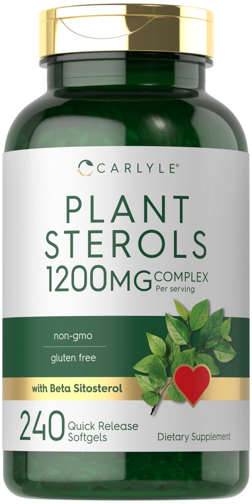 Carlyle Plant Sterols 1200 mg  240 Ultra Potent Softgel Capsules ← Non-GMO y Gluten Free Supplement ← Beta Sitosterol