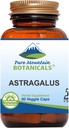 Pure Mountain Botanicals Astragalus Root Capsules - 90 Kosher Vegan Caps con 470mg Astragalus orgánico