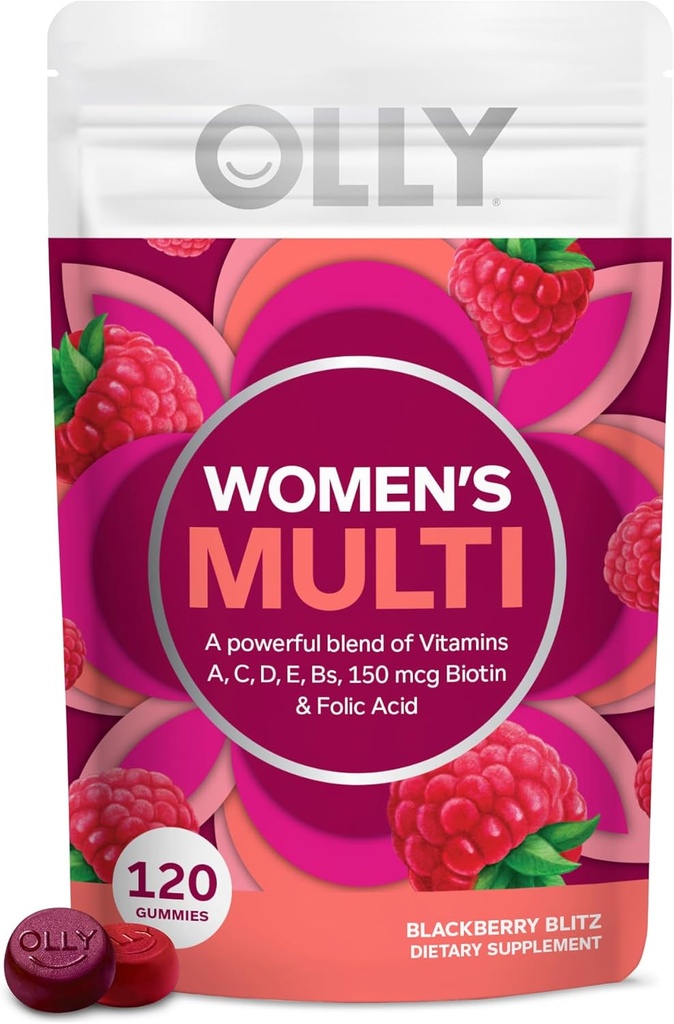 OLLY Adolescent Girl Multi Gummy, Healthy Skin and Immune System Support, Essential Vitamins, Biotin, Zinc, Chewable Multivitamin, Berry Melon Flavor, 35 Day Supply - 70 Count