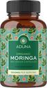 Aduna Organic Moringa Capsules 1500mg | 100% Pure Moringa Leaf for Energy, Immunity & Focus | Natural Plant-Based Food Supplement for Tiredness, Recovery & Breastfeeding | 180 Vegan Capsules