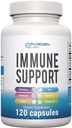 6 en 1 Immune Soporte 120 cápsulas con potente mezcla de arándano, equinácea, jengibre, vitamina C 650mg, vitamina D3 5000 UI & Zinc Picolinate 30mg- Immune Booster Suplemento para adultos y niños