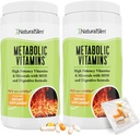 Vitaminas Metabólicas NaturalSlim - Combinación de Multivitaminas de Alta Potencia, Minerales, Complejo B, Msm, > Suplementos de Fórmula Digestiva para Mujeres - Energy & Metabolism Support - 2 Pack
