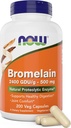 Ahora Bromelain 500 mg, 200 cápsulas de veg - Pineapple natural, suplemento de enzima proteolítica, 2400 GDU