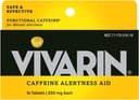 Vivarin, Caffeine Pills, 200 mg de cafeína en cada tabla, de forma segura y eficaz le ayuda a mantenerse despierto, alerta, suplemento energético, 16 Tablets - 5 Pack