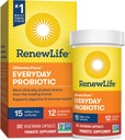 Renovar la vida Cada día Capsules probióticos, Suplemento diario apoya la salud urinaria, digestiva e inmunitaria, L. Rhamnosus GG, lácteos, soya y sin gluten, 15 millones CFU, 30 Conde