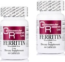 Cardiovascular Research Ferritin Iron Suplemento para Mujeres y Hombres 5 mg 120 cápsulas - 2 Pack Saver