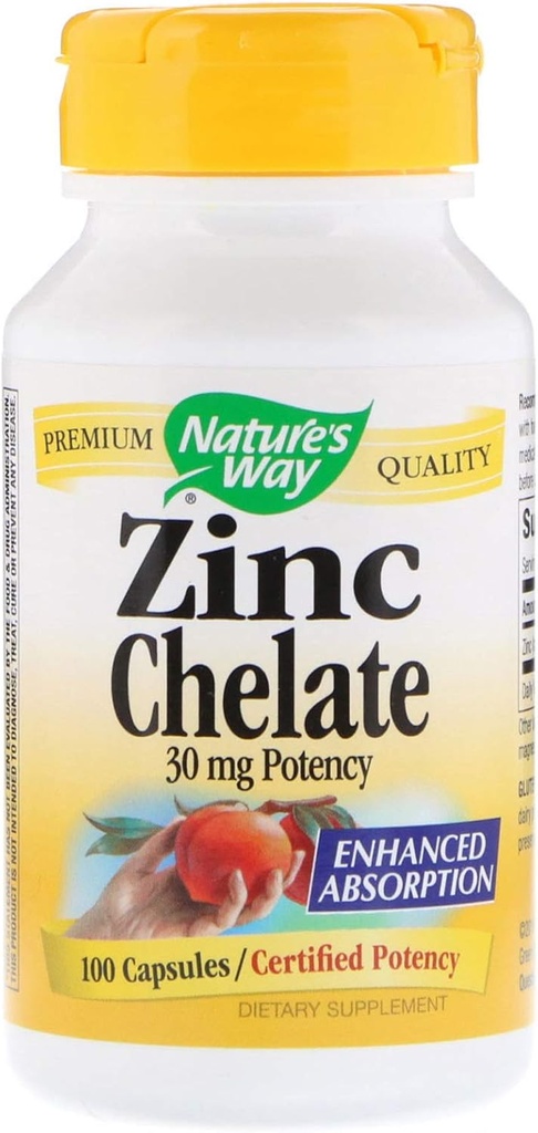 Zinc Chelate 30mg, 100 Cuenta (Pack of 2)