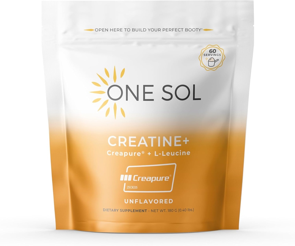 Una crema de Sol para las mujeres Ganancia de Booty, todas las mujeres naturales polvo de crema w Creapure " Leucine, aumentar la masa muscular magra, reducir el tiempo de recuperación, promueve la salud del cerebro " (sin sabor, 60 servicios)
