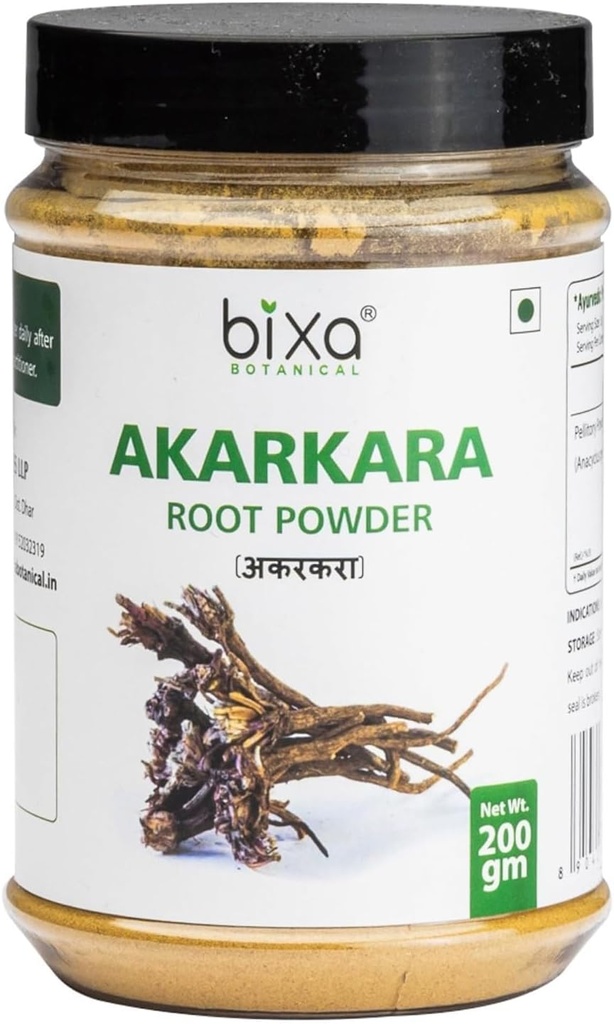 Organic Akarkara Root Extract Powder | Standardized 2% Alkaloids by HPLC | Helps Improve Blood Flow, Physical & Athletic Strength, Brain Functions
