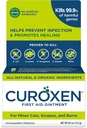CUROXEN Primer Auxiliamiento antibiótico, 0,5 oz TENIDO Ingredientes orgánicos y naturales (0,5 oz vertical)
